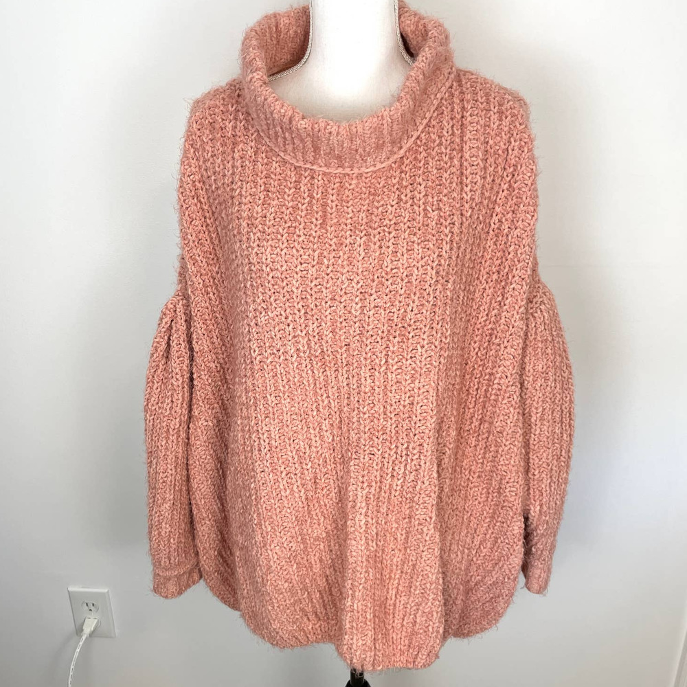 Free People Oasis Tunic Oversized Sweater In Pink Size Small New - Picture 4 of 13